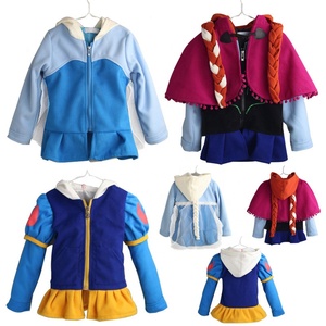 Manteau d'hiver en laine avec capuche pour fille, Costume de princesse Elsa, veste à capuche, Anna épaissie, manteau d'extérieur, blanc neige - Product Image 1