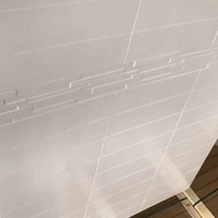 Panneau de marbre cultivé de mur de douche 6 "x 24" modèle empilé de vision avec l'intégrale 6 "dimensions