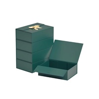 Boîte d'emballage en carton rigide magnétique 100 % écologique personnalisée, impression UV quadricolore, recyclable, à ouverture rabattable pour cadeaux et bijoux