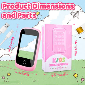 Téléphone pour Enfants avec Carte SIM Mini Téléphone 4G pour Enfants Appareil <span class=keywords><strong>Photo</strong></span> Numérique Appareil d'Appel Vocal - Product Image 4