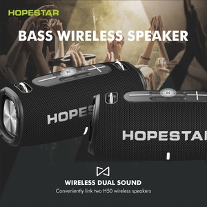 Altavoces portátiles inalámbricos H50 Hopestar para exteriores, resistente al agua IPX4 con asa para el hogar, caja de fiesta de regalo, Boombox FM - Product Image 3