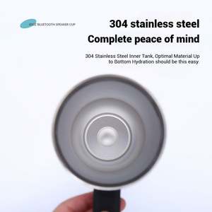 40Oz Bluetooth Speaker Tumbler With Handle <b>Double</b> <b>Walled</b> Stainless Steel Insulated Bottle - Product Image 4