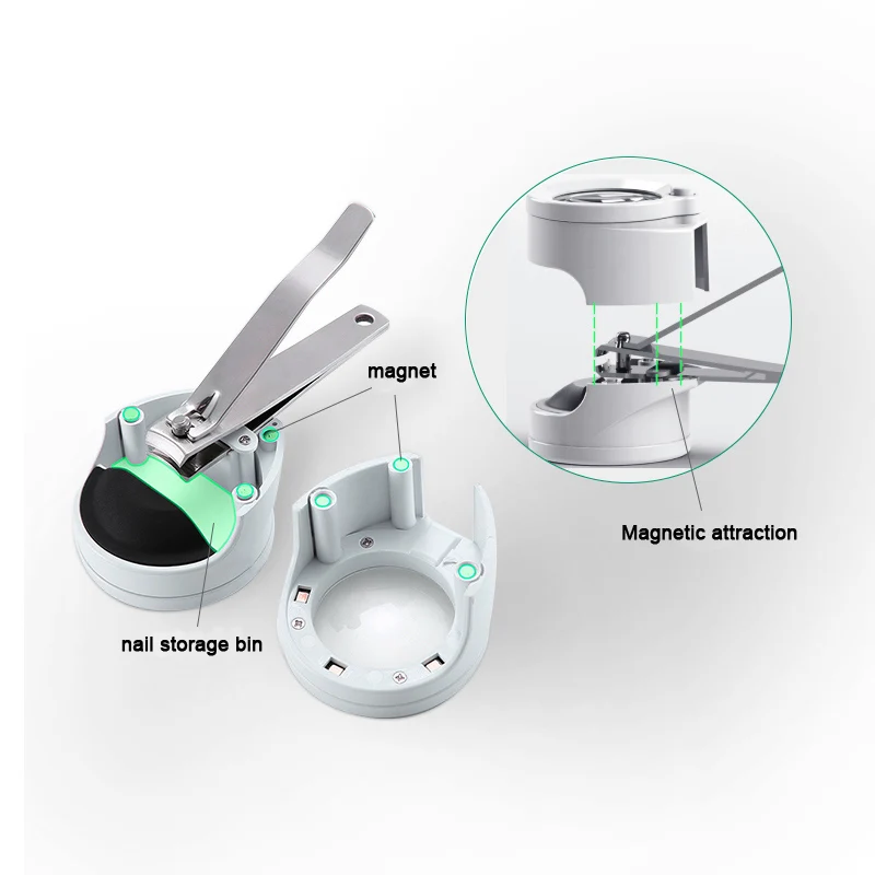 Нержавеющая сталь для ногтей Лупа ножницы для ногтей Ножницы для пожилых людей, кусачки для ногтей с увеличительным стеклом