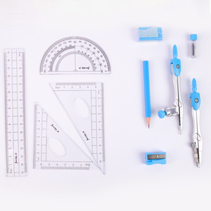 Hot Bán Cổ Điển Sinh Viên Trường Học Công Cụ Toán Học La Bàn Thiết Lập 10-Trong-1 Gói Hợp Kim Kẽm Và Vật Liệu Abs Hình Học La Bàn - Product Image 2