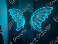 Ailes de papillon lumineuses LED RGB, ailes lumineuses programmables et colorées pour spectacles sur scène, soirées DJ et carnaval