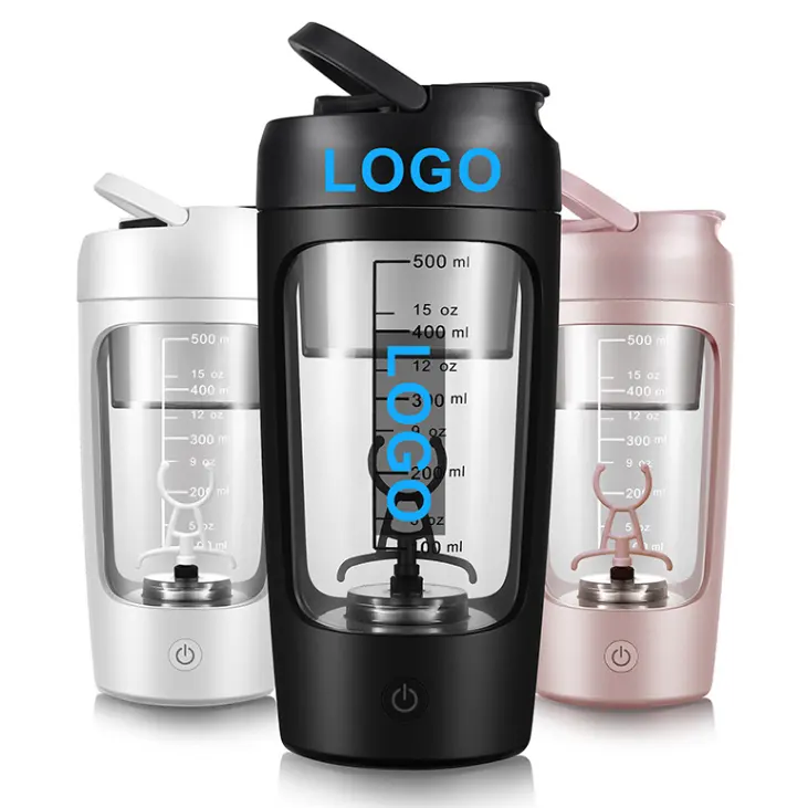 Bouteille shaker à batterie électrique Tasse à eau sportive à mélange automatique puissante Tasse à café protéiné personnalisée