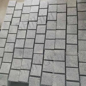 Sh đá tự nhiên grey g654 Granite Cube gạch mô hình flamed bề mặt máy cắt cạnh bên ngoài lát đá meshed đá cuội - Product Image 2