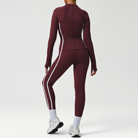RUIQUWIN Ensemble de yoga à blocs de couleurs pour femmes, soutien-gorge doux et hautement élastique, pantalon moulant pour le levage des fesses, veste de gymnastique en plein air, vêtements de sport, vente à chaud