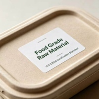 Étiquette alimentaire autocollante YSB haute adhérence, qualité alimentaire, finition mate, impression couleur intégrale, conforme ISO 22000
