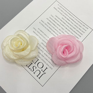 Organza Handmade Fabric <b>Flowers</b> 5cm Camellia Shape For Hair Accessories Clothing <b>Corsages</b> DIY Decor - Product Image 4