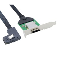 Câble d'angle droit SFF-8088 vers SFF-8087 0,5 m Mini SAS HD Haute Vitesse pour Serveur et Stockage