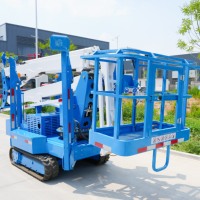 HXT HXTLT16S Nacelle élévatrice chenillée 16m, capacité 200kg, hauteur de travail 18m, automotrice, plateforme de travail aérien araignée, multi-carburant 360°