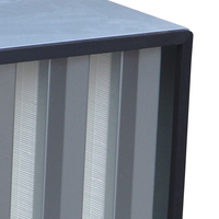 Filter HEPA V Bank, Filter Udara Efisiensi Tinggi dengan Struktur Tipe V, Volume Udara Besar untuk Sistem HVAC Ruang Bersih