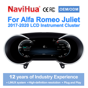 Navihua - Meilleure vente pour Alfa Romeo Giulietta 2017-2023 - Tableau de bord numérique avec Carplay, écran LCD, système Linux, jauge de vitesse automatique - Product Image 1