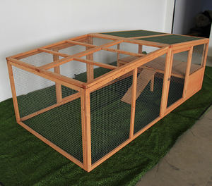 Modern Tarz Büyük Paslanmaz Çelik Ahşap Rüzgar Geçirmez Açık Hava Evcil Hayvan Kafesi Tavuk Kümesi Tavşan Kulübesi Küçük Hayvanlar İçin Kutulu Her Mevsim - Product Image 5