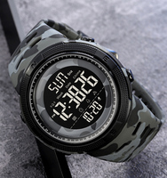 Skmei 2070 jam tangan grosir jam tangan Led elektronik olahraga kedap air jam tangan Digital pria silikon kamuflase