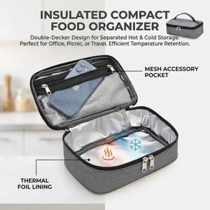 Handheld Oxford Cloth <b>Cooler</b> <b>Bag</b> Thickened Insulated Lunch Boxes for Students Office Workers - Product Image 2