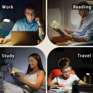 Nouvelle lampe de lecture LED rechargeable 2026, 3 modes de couleur, à clipser, protection oculaire pour enfants et adultes, pour chevet, étude et voyage - Product Image 2