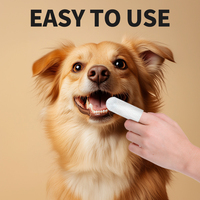Brosse à dents ergonomique pour chien en silicone, lingettes auto-nettoyantes pour chiots, lingettes dentaires pratiques pour soins bucco-dentaires