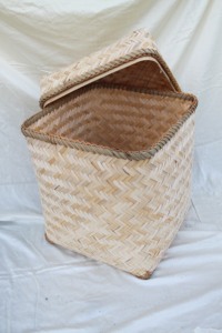 Handmade Natural Woven Bamboo <b>Storage</b> Box Square <b>Basket</b> with <b>Lid</b> for Home Organization and Packaging Gift Hampers - Product Image 5