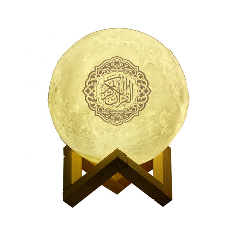 Мусульманский сенсорный перезаряжаемый свет луна лампа Коран динамик 18 см
