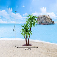 Modèle de palmier de coco miniature pour la décoration de la forêt tropicale, palmiers de coco artificiels en PVC pour la décoration de paysages de plage et de jardins DIY