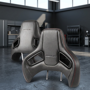 Appuie-tête de siège de voiture sport en cuir PU Orifix de qualité supérieure, style course, montage facile, design personnalisé, sièges modifiés de classe 1 SSCUS - Product Image 1