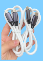 Câble de charge rapide USB-C en silicone souple blanc de haute qualité 100W, âme en cuivre, écologique, pour téléphone portable