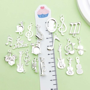 Silver Alloy Musical Instrument Charms For DIY Jewelry Making Pendant Accessories Unisex Everyday Wear - Product Image 3