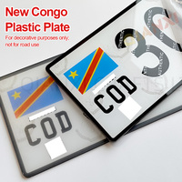 Nouvelles plaques d'immatriculation personnalisées en acrylique plastique imprimées UV, style 2026, pour la RDC (Afrique) et le Congo