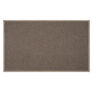 Paillasson rectangulaire uni à texture tissée, antidérapant, résistant à la saleté, pour entrée de maison, marron gris, en fibre de polyester - Product Image 5