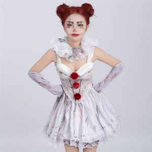 Personnalisable conçu femmes Halloween Sexy Bloody <span class=keywords><strong>Clown</strong></span> Costume Cosplay Tv Movie Costume - Product Image 1