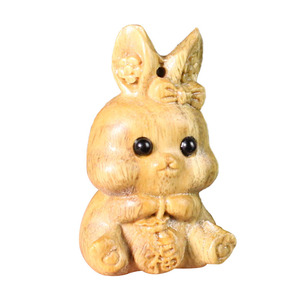 Pendentif en bois de santal « Lapin porte-bonheur » pour téléphone portable – Cadeau tendance TikTok - Product Image 3