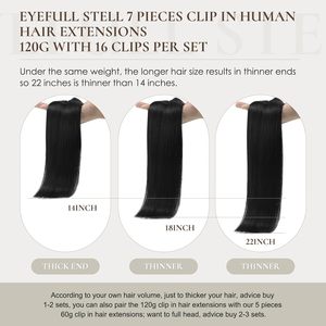 Extensions di <span class=keywords><strong>Capelli</strong></span> Umani Vergini Grezzi con Clip, 100% Allineati alle Cuticole, Lisci Naturali, Invisibili e Senza Cuciture, per Ingrosso - Product Image 5