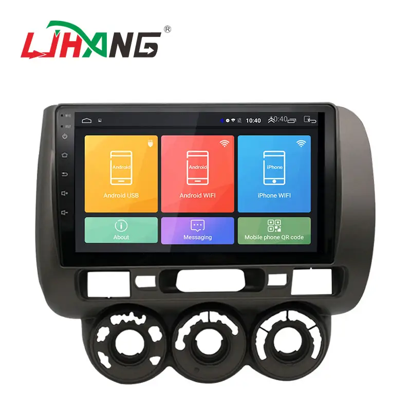 LJHANG dokunmatik ekran android 10.0 araç dvd oynatıcı oynatıcı gps navigasyon honda fit için araba radyo multimedya sistemi stereo video ses