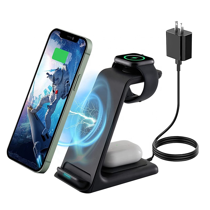 Multi-Functional Qi Fast Wireless Charger 20W Wireless Charger Stand 3 In 1 Wireless Charger Station For Samsung/Iphone