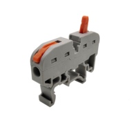 Connecteur de câblage d'éclairage à raccordement rapide SPL-1, type rail, sans vis, contact en cuivre, boîtier en nylon PA66, à enfoncement
