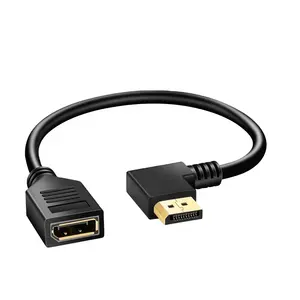 High Quality DP Male to Female Extended Cable TV Computer Host Display Port Adapter High-definition Elbow Conversion Cable