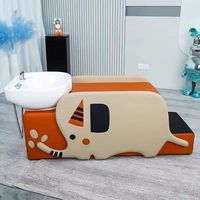 Fauteuil-lit de lavage pour enfants en forme d'éléphant, mobilier de salon de coiffure, vente en gros