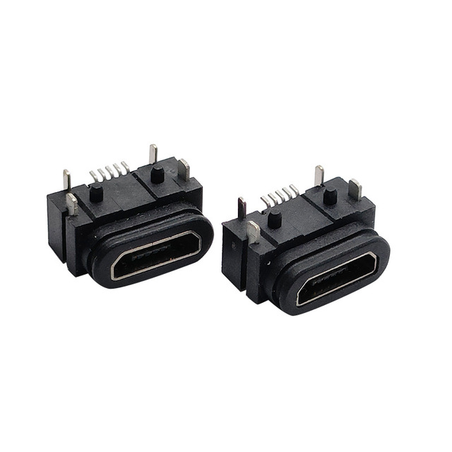 USB-M-RF02 Waterproof Micro USB Jack SMT Right Angle