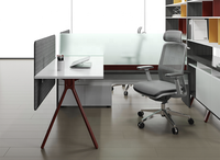 Meubles de bureau sur mesure, table en bois, bureau informatique, poste de travail, chaise ergonomique avec cloisons de bureau et armoire de rangement