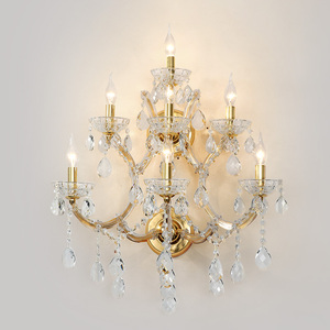 Moderne Kristall wand leuchte mit K9-Glaselementen für Schlafzimmer Flur Treppenhaus Korridor Innen beleuchtung - Product Image 2
