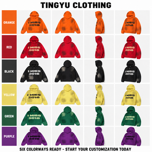 เสื้อฮู้ดซิปผู้ชายคุณภาพสูง ผ้าฝ้าย 100% ลุค Dirty Wash แบบทำเก่า ซักแล้วดูยับ ทรงโอเวอร์ไซส์ ผ้าเฟรนช์เทอร์รี่ ระบายอากาศได้ดี ป้องกันรอยยับ - Product Image 2