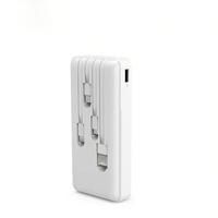 Banques d'alimentation par câble intégrées personnalisées Chargeur de téléphone portable en gros Banque d'alimentation haute capacité prix d'usine 20000mah
