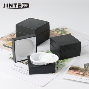 Wholesale Custom Black Square Cream Container 15ml 30ml 50ml Square Plastic Cosmetic Acrylic Jar For Loose Powder Nail Gel Jar