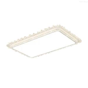 Plafonnier LED moderne de luxe rectangulaire carré en fer et acrylique pour salon, chambre à coucher, intérieur, protection des yeux - Product Image 5