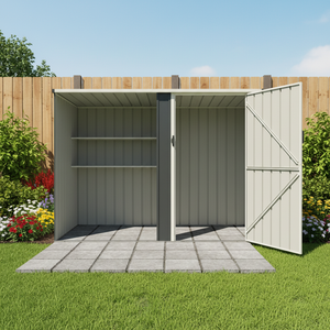 EF1007-H177-H Capanno da <span class=keywords><strong>Giardino</strong></span> Esterno 10 X 7 Piedi con Tetto a Falda, in Metallo Verde, per <span class=keywords><strong>Biciclette</strong></span> - Product Image 1