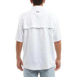 Chemise de pêche à boutons en jersey SPF 50, design personnalisé, avec règle de mesure intégrée, modèle Pocket Red Fish Camet Pocket Bali 1/4 zip, séchage rapide - Product Image 3