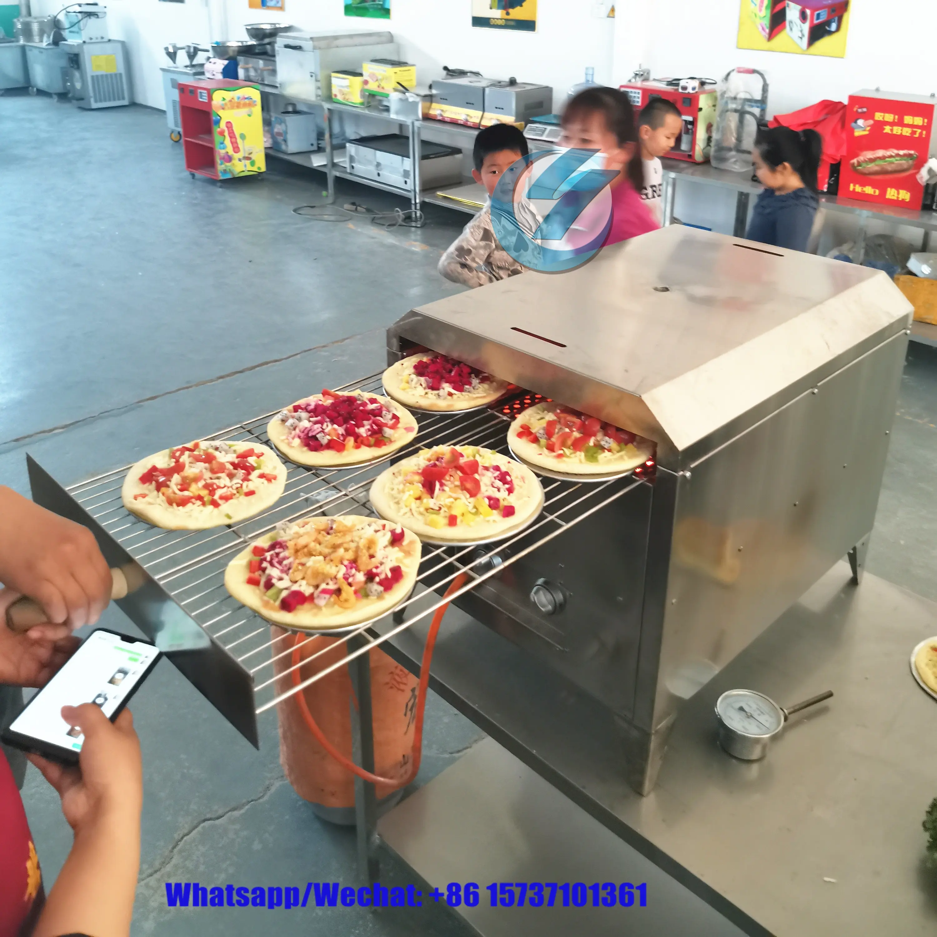 Restoran Profesional Pemanggang Gas Pizza Lavash Jagung Tortilla Oven Komersial Roti Naan Roti Baking Oven untuk Dijual