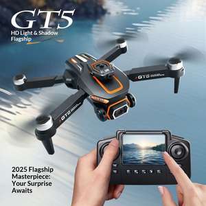 Dron GT5 sin Escobillas de Plástico para Fotografía Aérea, Mini Dron con Doble Cámara, Evitación de Obstáculos, Posicionamiento de Flujo Óptico, Control Remoto - Product Image 3